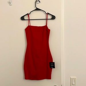 Lulus red bodycon dress NWT XXS